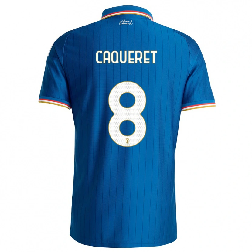 Danxen Women Maxence Caqueret #8 Blue White Red Home Jersey 2026/27 T-Shirt