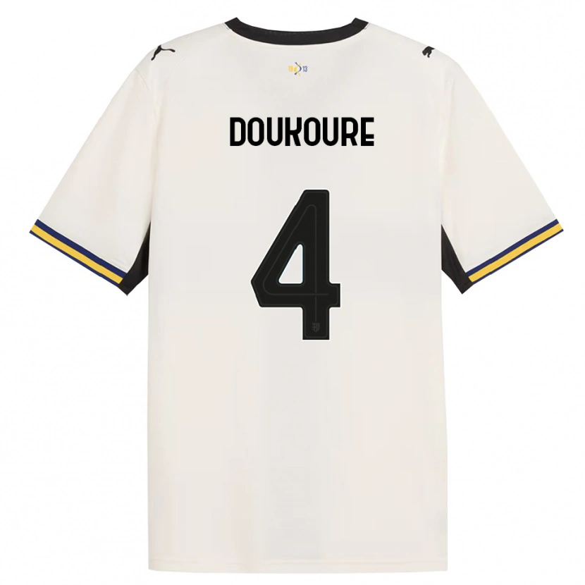 Danxen Women Vamoussa Doukoure #4 Off-White Black Yellow Home Jersey 2026/27 T-Shirt