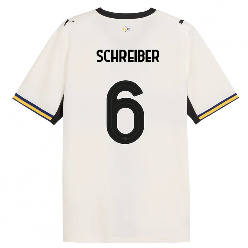 Danxen Women Fabio Schreiber #6 Off-White Black Yellow Home Jersey 2026/27 T-Shirt