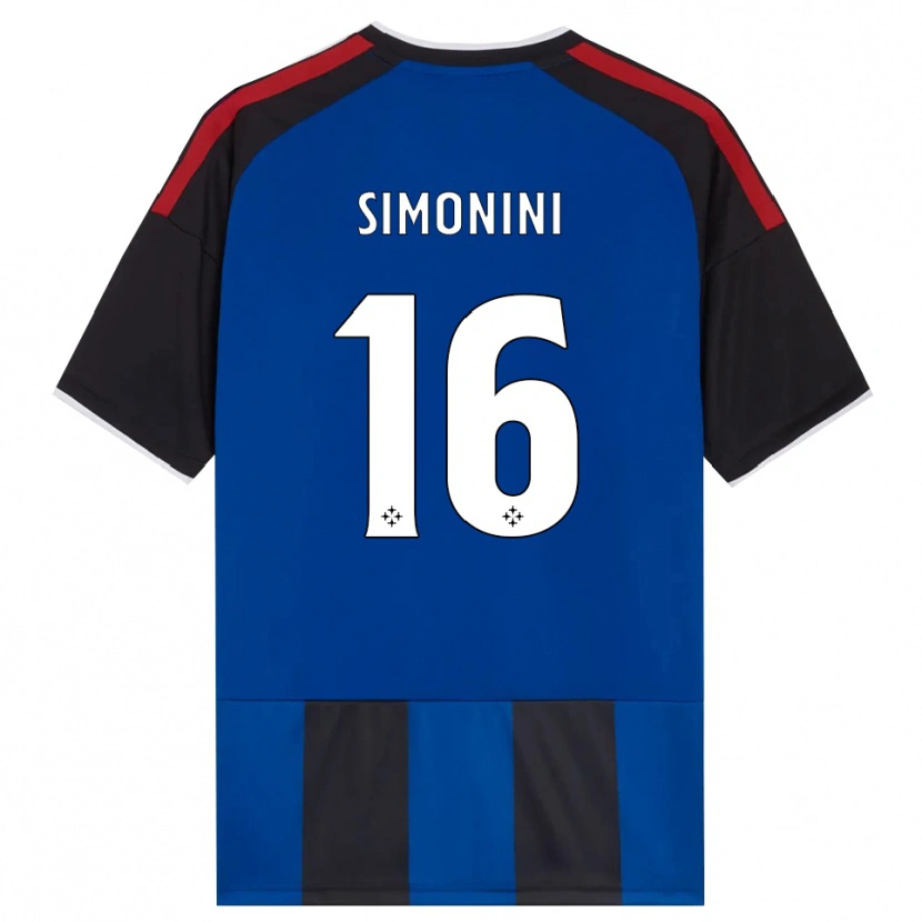 Danxen Women Nicolò Simonini #16 Black Red White Blue Home Jersey 2026/27 T-Shirt