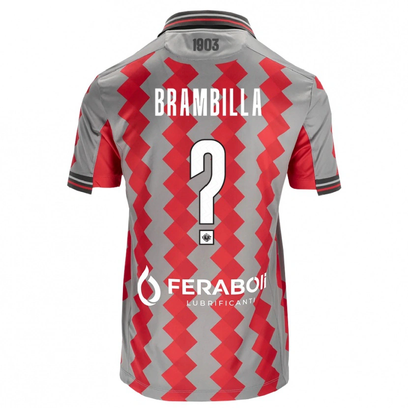 Danxen Women Alessio Brambilla #0 Grey Red White Home Jersey 2026/27 T-Shirt
