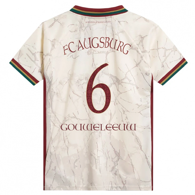 Danxen Women Jeffrey Gouweleeuw #6 Green Rice White Burgundy Home Jersey 2026/27 T-Shirt