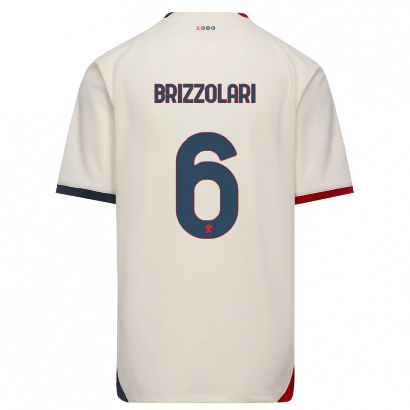 Danxen Women Mattia Brizzolari #6 Off-White Red Away Jersey 2026/27 T-Shirt
