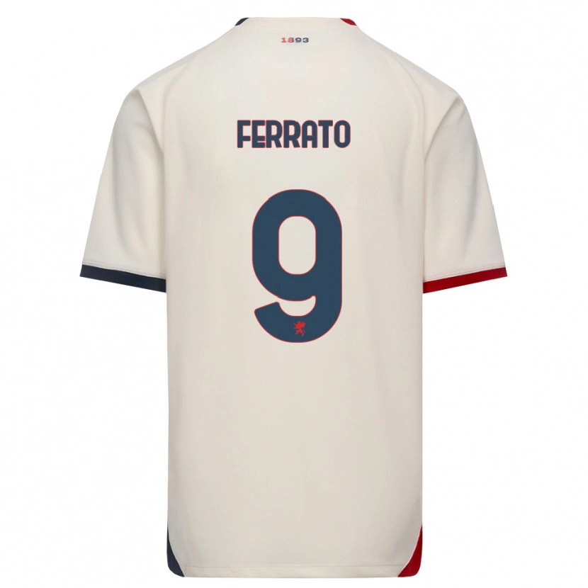 Danxen Women Claudia Ferrato #9 Off-White Red Away Jersey 2026/27 T-Shirt