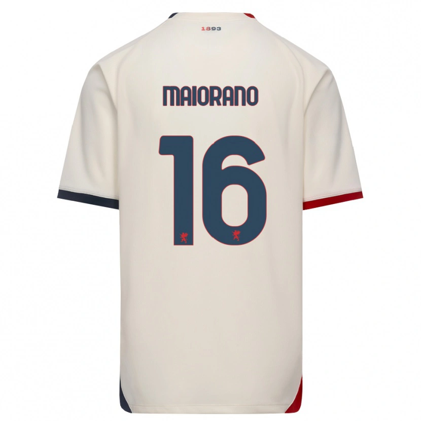 Danxen Women Francesco Maiorano #16 Off-White Red Away Jersey 2026/27 T-Shirt