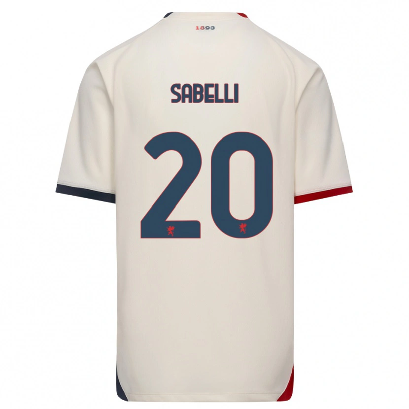 Danxen Women Stefano Sabelli #20 Off-White Red Away Jersey 2026/27 T-Shirt