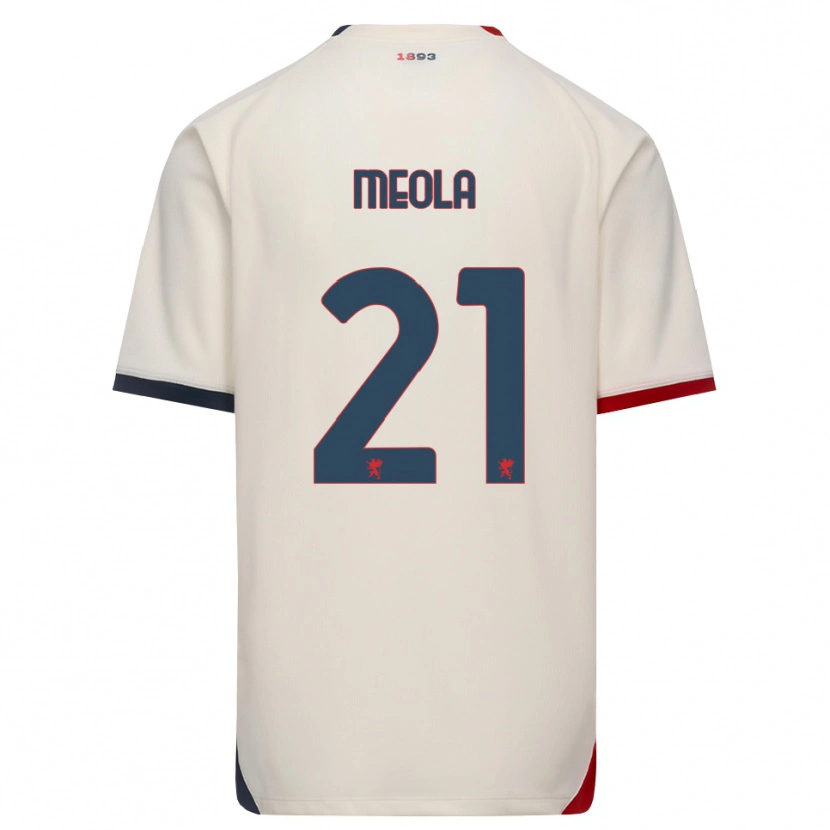 Danxen Women Kevin Meola #21 Off-White Red Away Jersey 2026/27 T-Shirt
