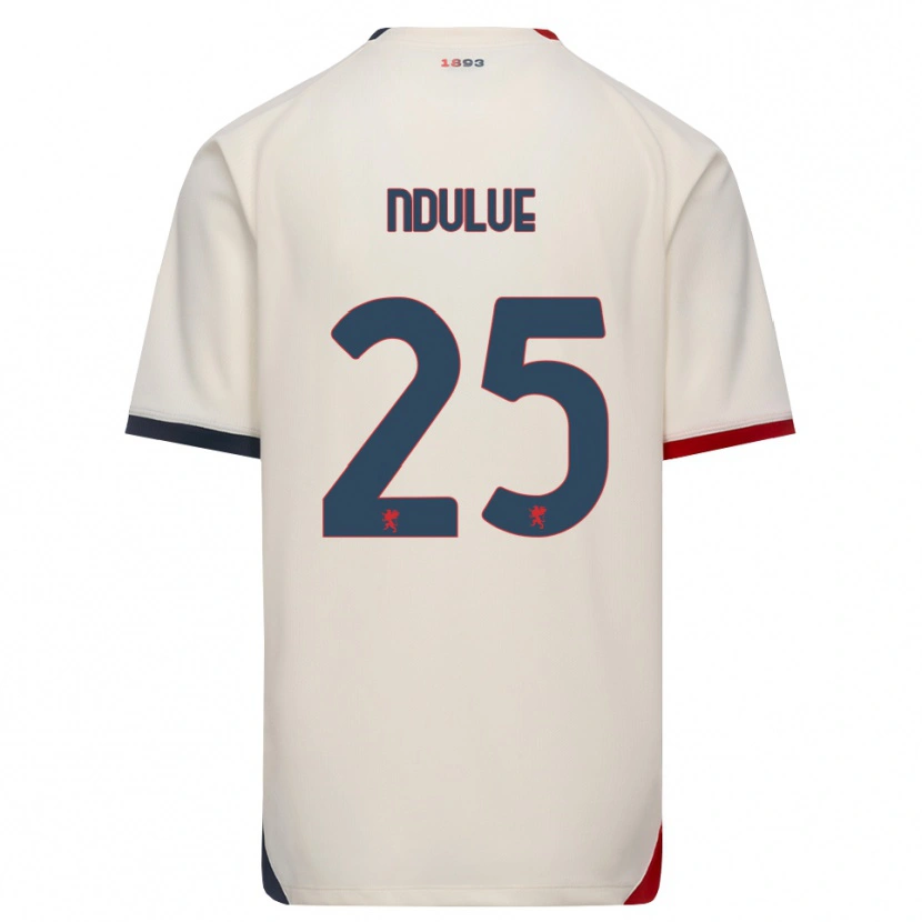 Danxen Women Daniel Ndulue #25 Off-White Red Away Jersey 2026/27 T-Shirt