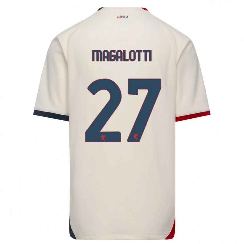 Danxen Women Gabriele Magalotti #27 Off-White Red Away Jersey 2026/27 T-Shirt