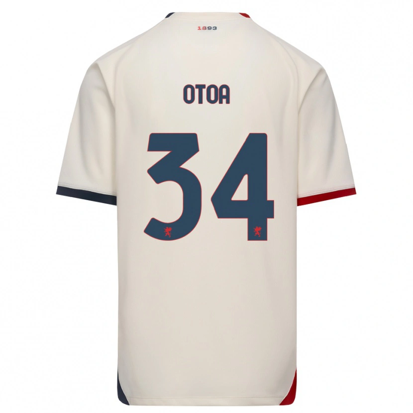 Danxen Women Sebastian Otoa #34 Off-White Red Away Jersey 2026/27 T-Shirt