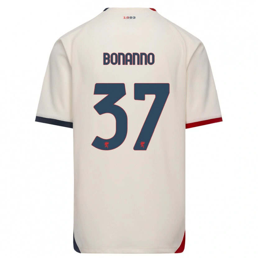 Danxen Women Giuseppe Bonanno #37 Off-White Red Away Jersey 2026/27 T-Shirt