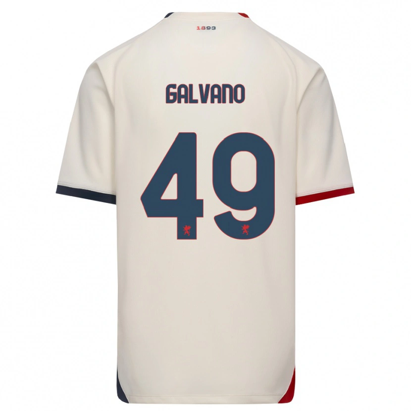 Danxen Women Cristian Galvano #49 Off-White Red Away Jersey 2026/27 T-Shirt