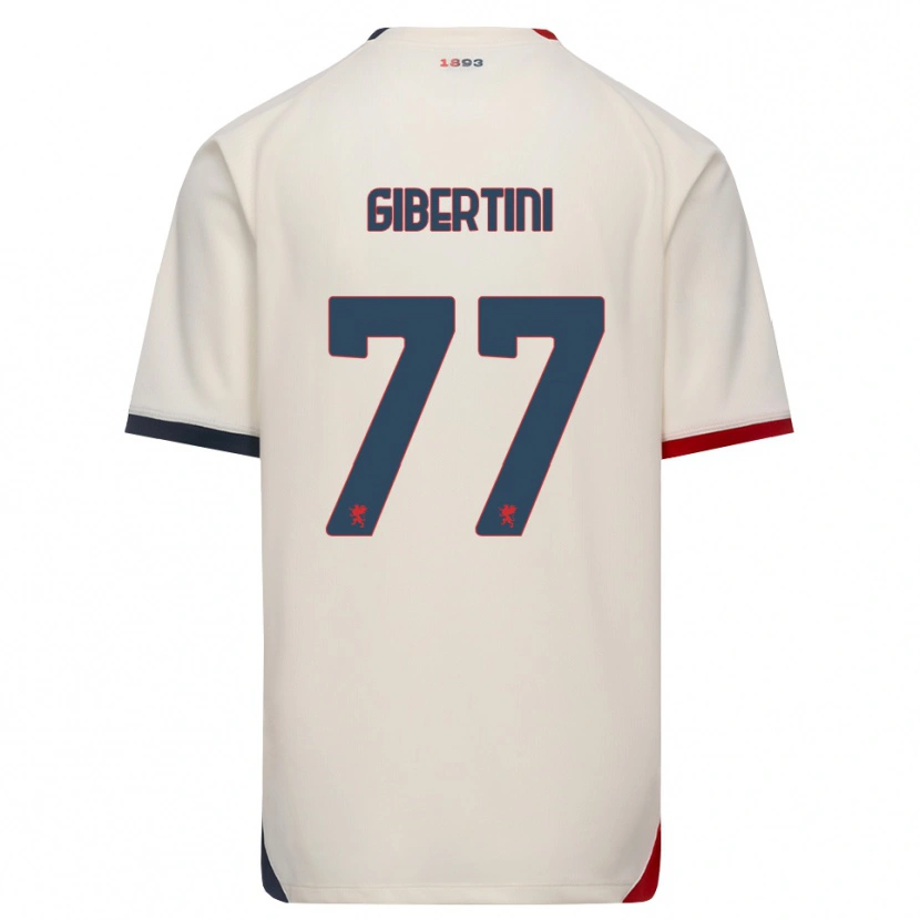 Danxen Women Matteo Gibertini #77 Off-White Red Away Jersey 2026/27 T-Shirt