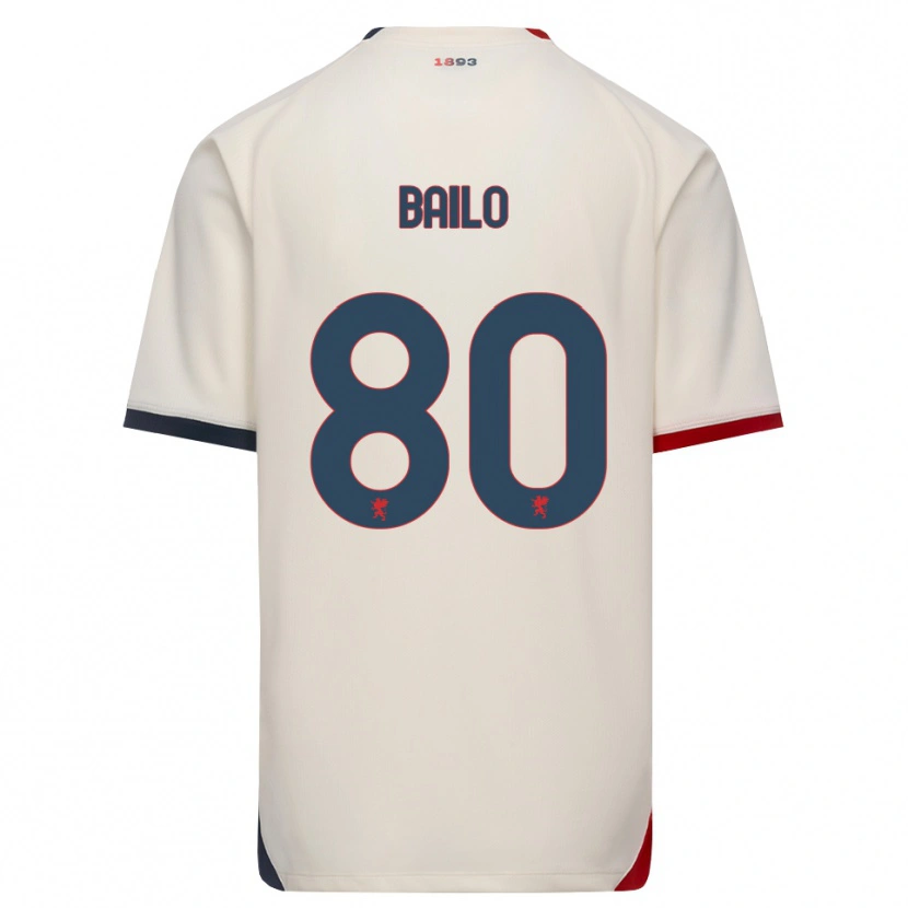 Danxen Women Giorgio Bailo #80 Off-White Red Away Jersey 2026/27 T-Shirt