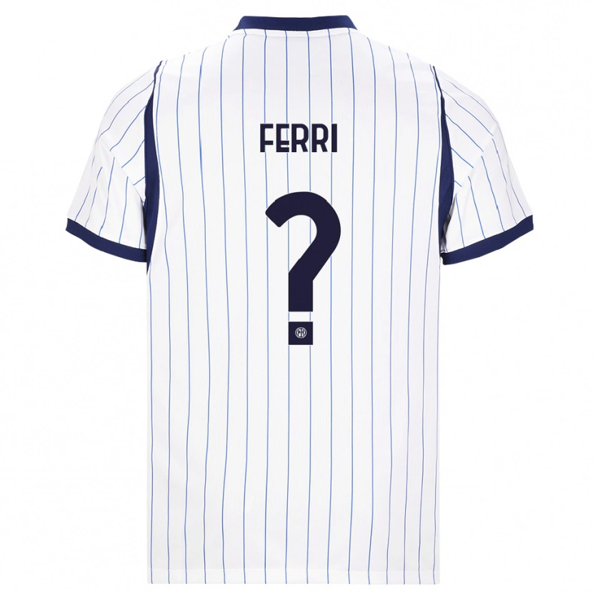 Danxen Women Daniel Ferri #0 White Navy Blue Away Jersey 2026/27 T-Shirt