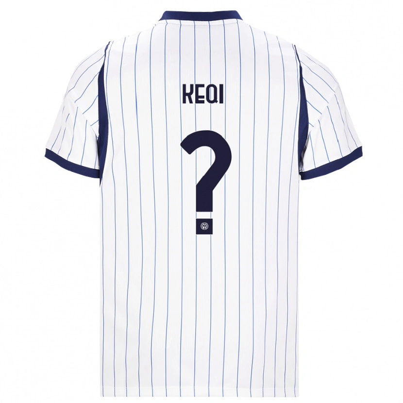 Danxen Women Tom Keqi #0 White Navy Blue Away Jersey 2026/27 T-Shirt