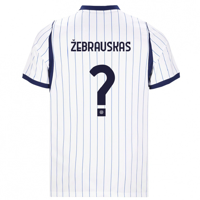 Danxen Women Jokūbas Žebrauskas #0 White Navy Blue Away Jersey 2026/27 T-Shirt