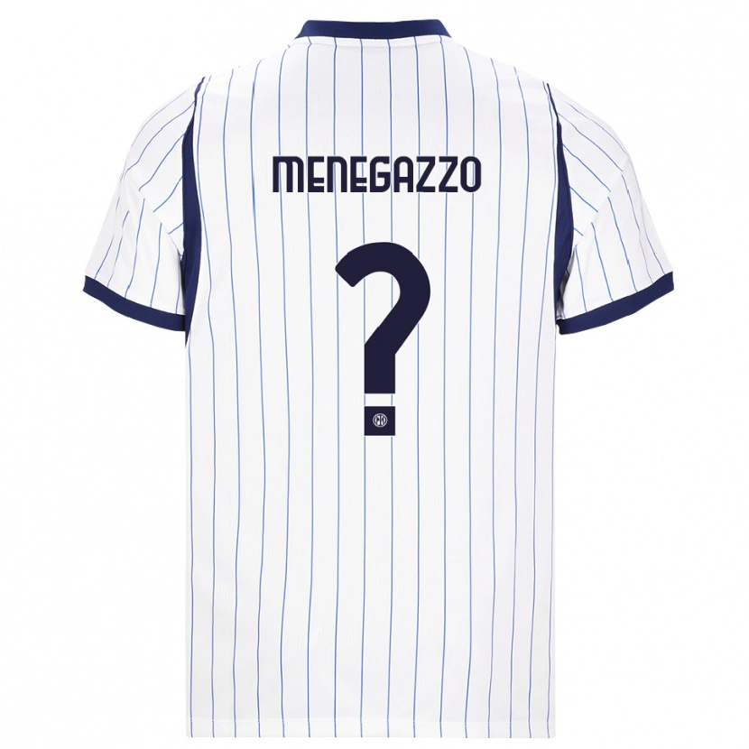 Danxen Women Leonardo Menegazzo #0 White Navy Blue Away Jersey 2026/27 T-Shirt