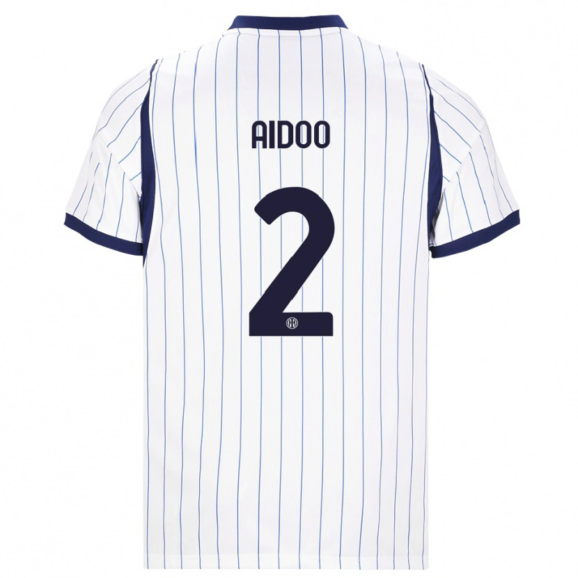 Danxen Women Mike Aidoo #2 White Navy Blue Away Jersey 2026/27 T-Shirt