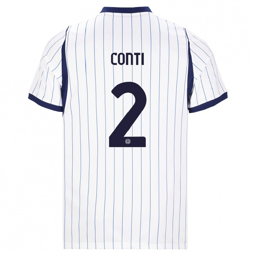 Danxen Women Arturo Conti #2 White Navy Blue Away Jersey 2026/27 T-Shirt