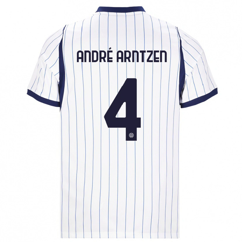 Danxen Women Matheo André Arntzen #4 White Navy Blue Away Jersey 2026/27 T-Shirt