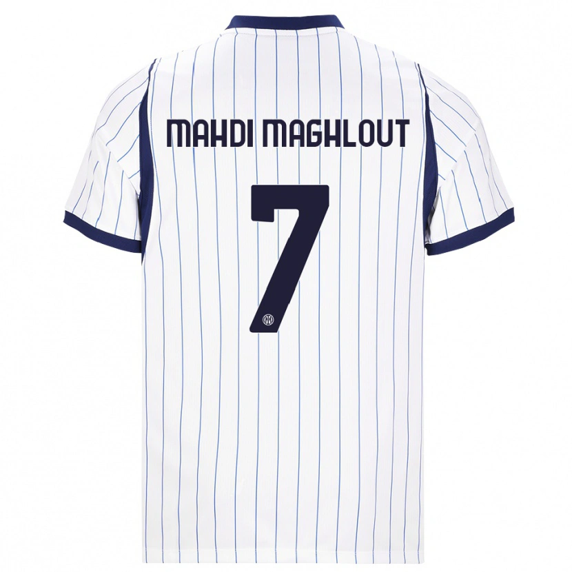 Danxen Women Ali Mahdi Maghlout #7 White Navy Blue Away Jersey 2026/27 T-Shirt