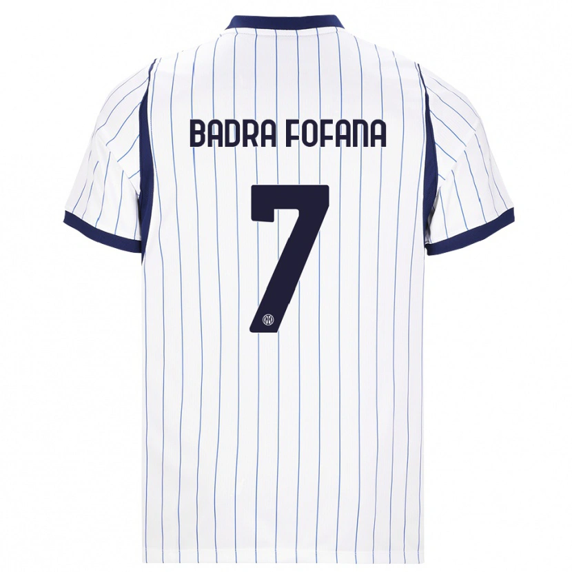 Danxen Women Aliou Badra Fofana #7 White Navy Blue Away Jersey 2026/27 T-Shirt