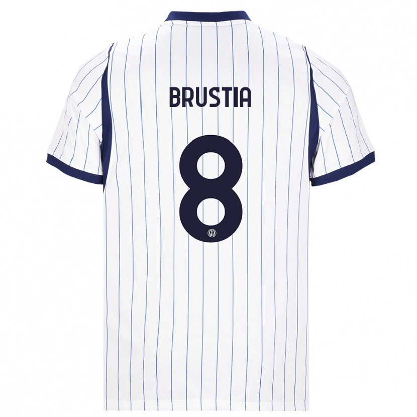 Danxen Women Martina Brustia #8 White Navy Blue Away Jersey 2026/27 T-Shirt