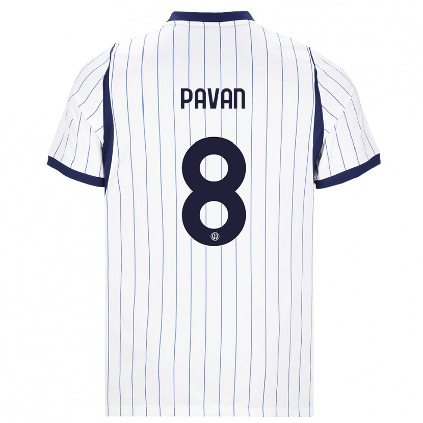 Danxen Women Matilde Pavan #8 White Navy Blue Away Jersey 2026/27 T-Shirt
