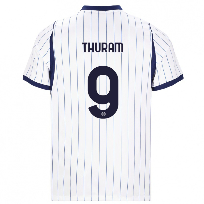 Danxen Women Marcus Thuram #9 White Navy Blue Away Jersey 2026/27 T-Shirt