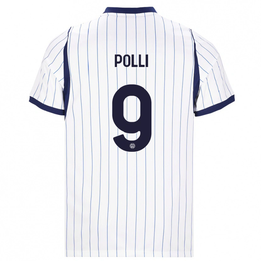 Danxen Women Elisa Polli #9 White Navy Blue Away Jersey 2026/27 T-Shirt