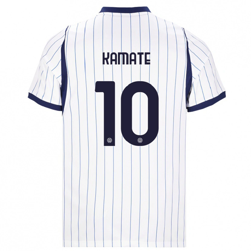 Danxen Women Issiaka Kamate #10 White Navy Blue Away Jersey 2026/27 T-Shirt