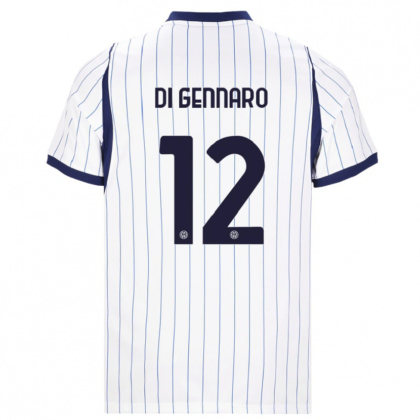 Danxen Women Raffaele Di Gennaro #12 White Navy Blue Away Jersey 2026/27 T-Shirt