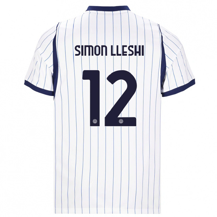 Danxen Women Simon Lleshi #12 White Navy Blue Away Jersey 2026/27 T-Shirt
