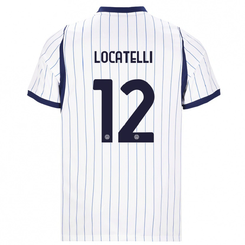 Danxen Women Tommaso Locatelli #12 White Navy Blue Away Jersey 2026/27 T-Shirt