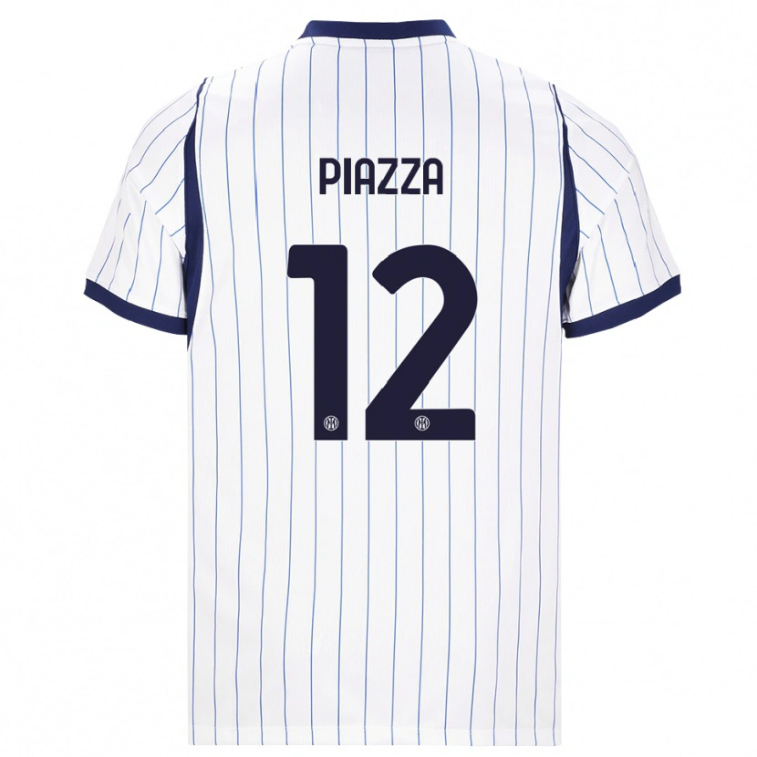 Danxen Women Alessia Piazza #12 White Navy Blue Away Jersey 2026/27 T-Shirt