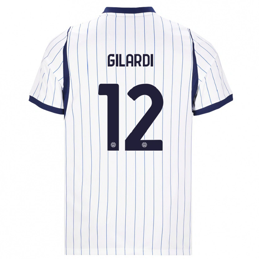 Danxen Women Astrid Gilardi #12 White Navy Blue Away Jersey 2026/27 T-Shirt