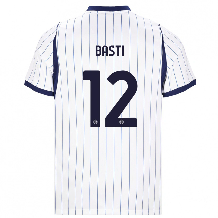 Danxen Women Matteo Basti #12 White Navy Blue Away Jersey 2026/27 T-Shirt