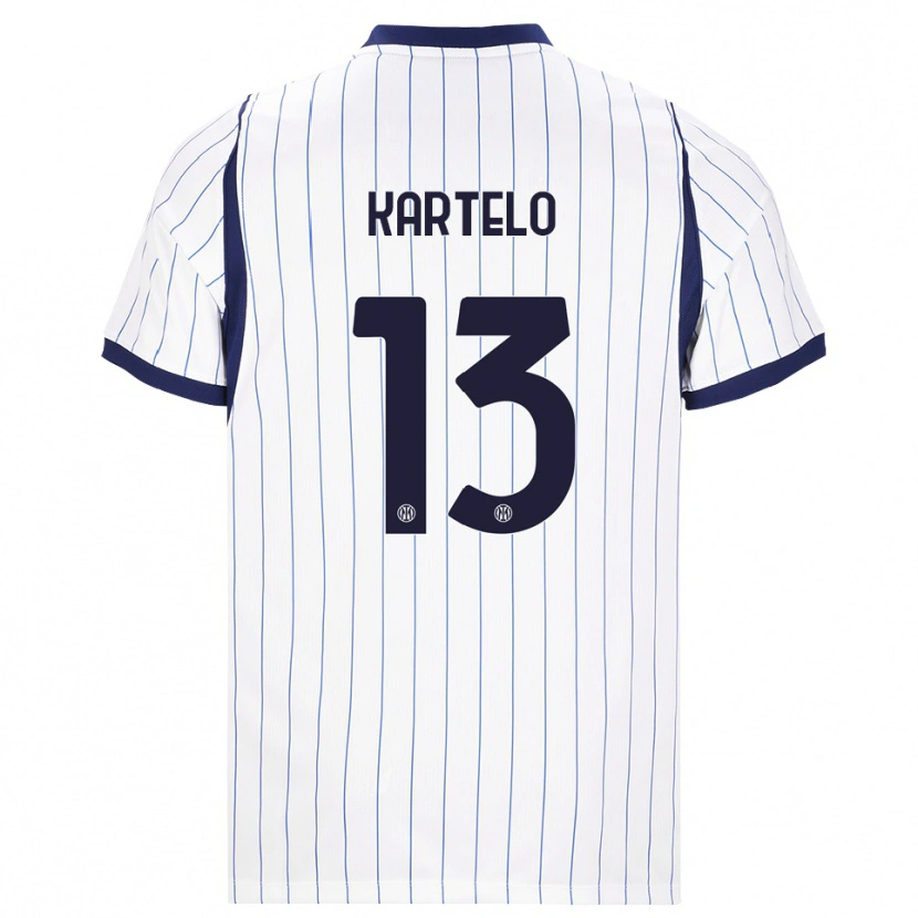 Danxen Women Dominik Kartelo #13 White Navy Blue Away Jersey 2026/27 T-Shirt