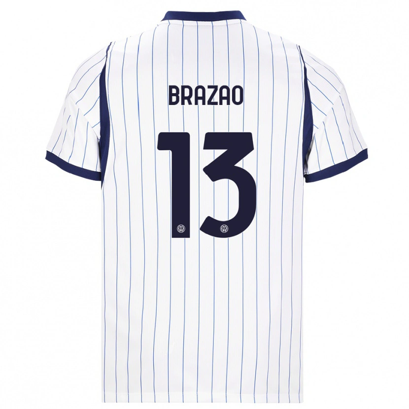 Danxen Women Gabriel Brazao #13 White Navy Blue Away Jersey 2026/27 T-Shirt
