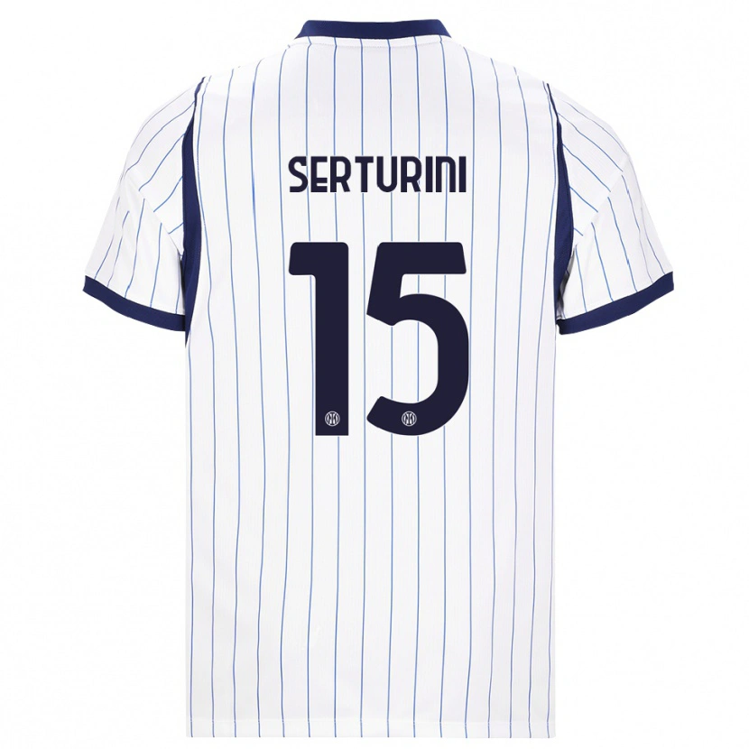 Danxen Women Annamaria Serturini #15 White Navy Blue Away Jersey 2026/27 T-Shirt