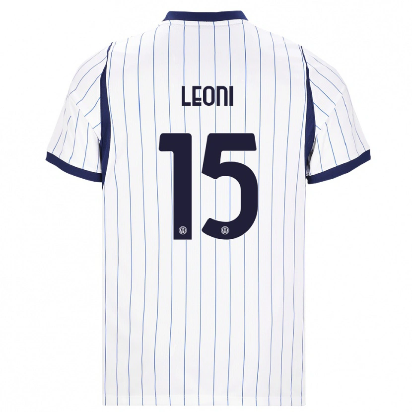 Danxen Women Luca Leoni #15 White Navy Blue Away Jersey 2026/27 T-Shirt