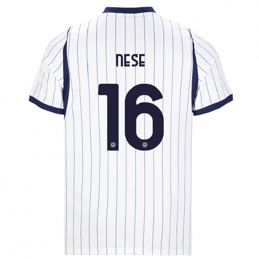 Danxen Women Alessio Nese #16 White Navy Blue Away Jersey 2026/27 T-Shirt