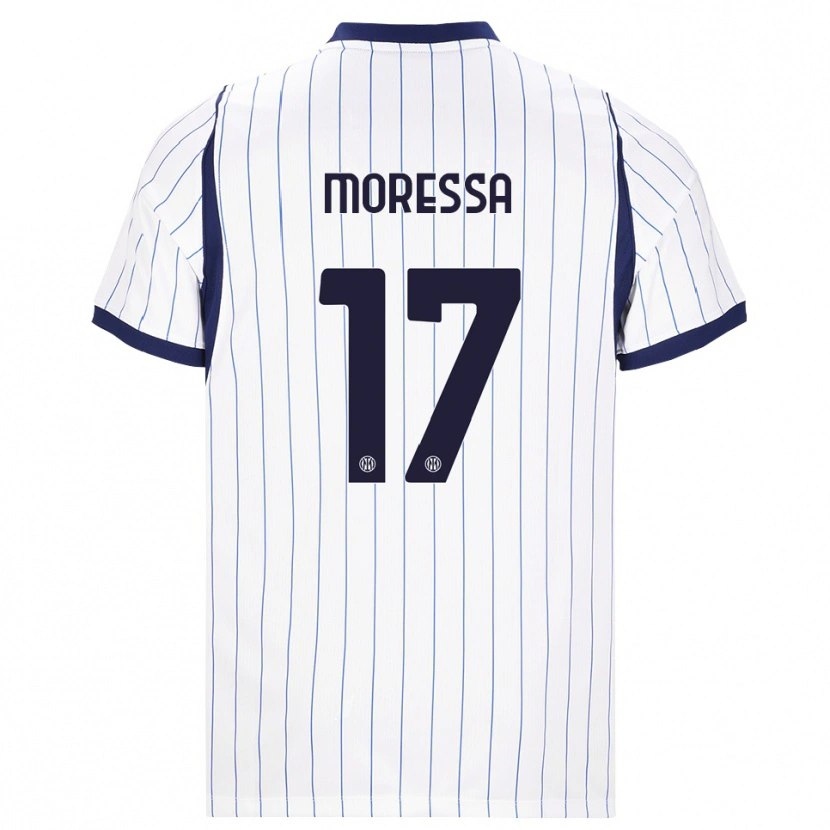Danxen Women Kevin Moressa #17 White Navy Blue Away Jersey 2026/27 T-Shirt