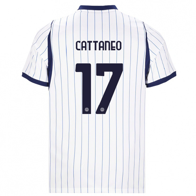Danxen Women Filippo Cattaneo #17 White Navy Blue Away Jersey 2026/27 T-Shirt