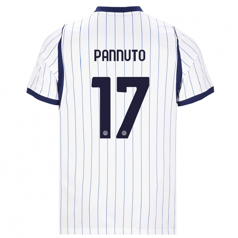 Danxen Women Mattia Pannuto #17 White Navy Blue Away Jersey 2026/27 T-Shirt