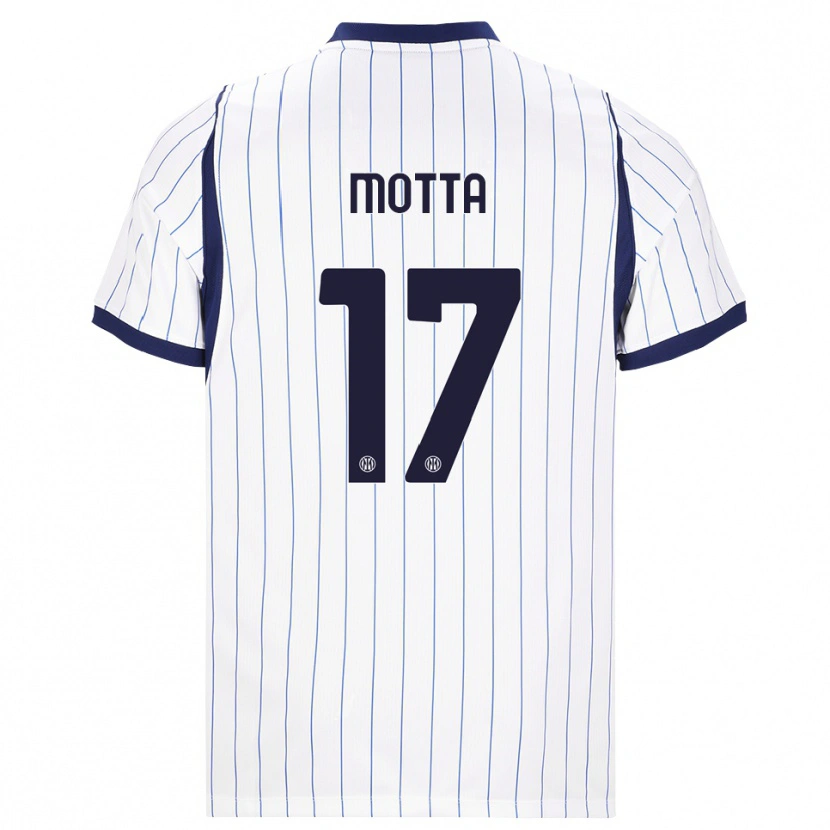 Danxen Women Matteo Motta #17 White Navy Blue Away Jersey 2026/27 T-Shirt