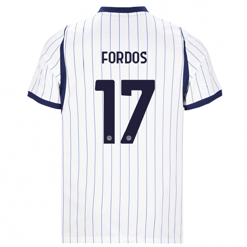Danxen Women Beatrix Fördős #17 White Navy Blue Away Jersey 2026/27 T-Shirt