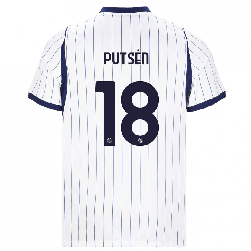 Danxen Women Dino Putsén #18 White Navy Blue Away Jersey 2026/27 T-Shirt
