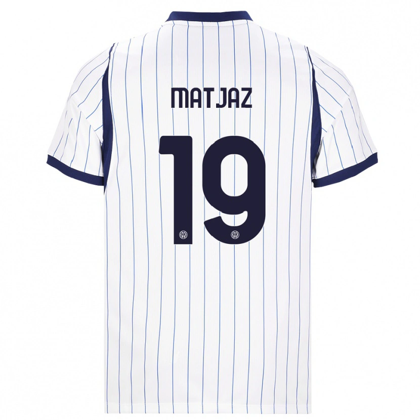 Danxen Women Samo Matjaz #19 White Navy Blue Away Jersey 2026/27 T-Shirt